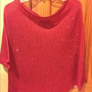 Beautiful BeBe Red Sequin Top